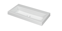 INK Dock Wastafel Polystone Zonder Kraangat - 800x400x60 mm - Glans Wit - thumbnail