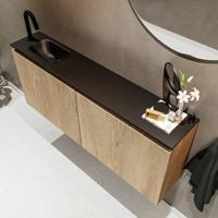 MONDIAZ TURE 120cm toiletmeubel washed oak. EDEN wastafel urban links 1 kraangat - thumbnail