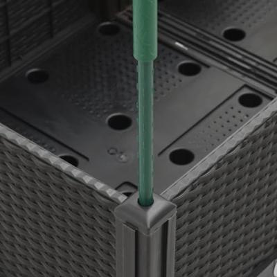 Plantenbak met latwerk 160x40x142,5 cm polypropeen zwart Plantenbak met latwerk 160x40x142,5 cm polypropeen zwart