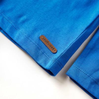 Kindershirt met lange mouwen voetbalspelerprint 140 kobaltblauw Kindershirt met lange mouwen voetbalspelerprint 140 kobaltblauw