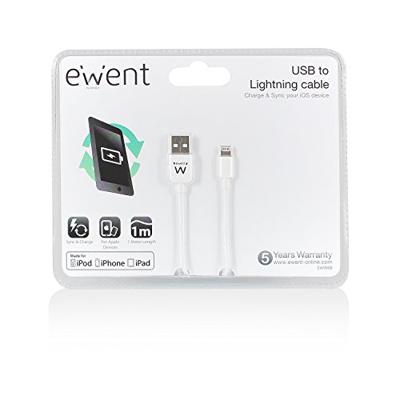 Ewent EW9908 Lightning-kabel 1 m Wit Ewent EW9908 Lightning-kabel 1 m Wit
