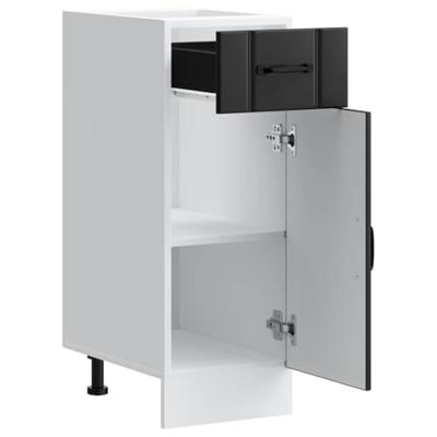 Keuken onderkast Lucca bewerkt hout zwart