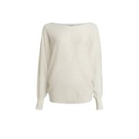 Anna semi-transparante top met vleermuismouwen wit - thumbnail