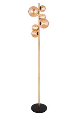Globo Staande vloerlampRiha zwart met goud - 56135-6S
