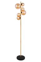 Globo Staande vloerlampRiha zwart met goud - 56135-6S - thumbnail