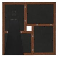 VidaXL Fotolijst voor 4x(13x18 cm) foto mdf donkerbruin - thumbnail