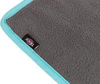 140x100 cm Trixie fleece deken uitloopruimtes en knaagdierkooi grijs/turquoise - thumbnail