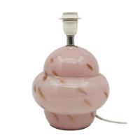 Lampvoet bobbel - roze/goud - ø21x30 cm - thumbnail