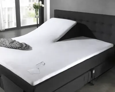 Dreamhouse Waterdichte molton matrasbeschermer/Incontinentie Splittopper Hoeslaken 160 x 200 cm