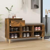 VidaXL Schoenenkast 102x36x60 cm bewerkt hout gerookt eikenkleurig - thumbnail