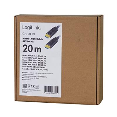 LogiLink HDMI AV Aansluitkabel [1x HDMI-stekker - 1x HDMI-stekker] 20 m Zwart