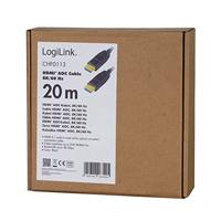 LogiLink HDMI AV Aansluitkabel [1x HDMI-stekker - 1x HDMI-stekker] 20 m Zwart - thumbnail