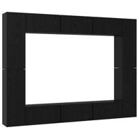 Tv-meubelset 10 pcs Zwart eiken Medium 30.5 x 30 x 90 cm - thumbnail