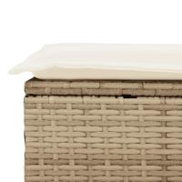 6-delige Loungeset met kussens poly rattan beige - thumbnail