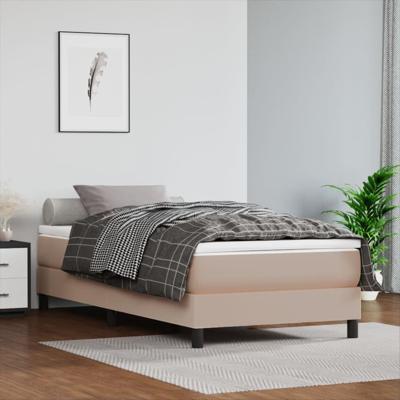 Bedframe kunstleer cappuccinokleurig 90x200 cm