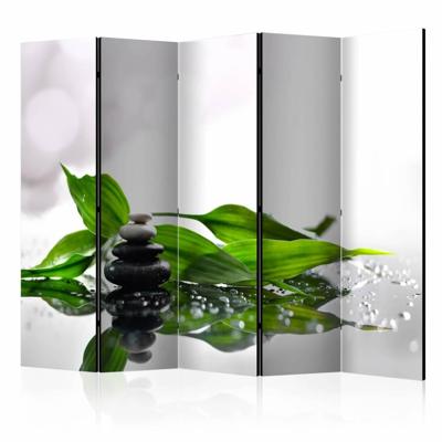Vouwscherm / Kamerscherm - Kalmte, Zen 225x172cm , gemonteerd geleverd dubbelzijdig geprint