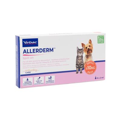 Virbac Allerderm Spot-on kleine hond & kat tot 10 kg 6 pipetten