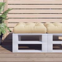 VidaXL Palletkussen 50x50x12 cm stof beige - thumbnail