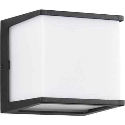 LED Buitenlamp Wandmontage - 8W Warm Wit 3000K - Mat Zwart Aluminium