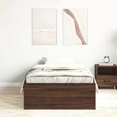Bedframe bruin eikenkleur 90x190 cm