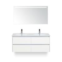 Dante Badmeubelset 120 cm - Wit Hoogglans - Keramische Wastafel Wit Enjoy - met Sence Spiegel - thumbnail