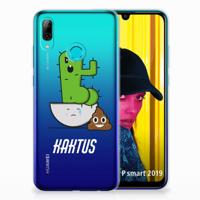 Huawei P Smart 2019 Telefoonhoesje met Naam Cactus Poo - thumbnail
