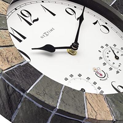 NeXtime NE-4311 Buitenweerstationklok Ø26CM Polyresin Groen Aster