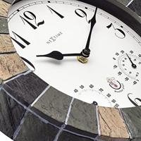 NeXtime NE-4311 Buitenweerstationklok Ø26CM Polyresin Groen Aster - thumbnail