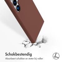 Accezz Liquid Silicone Backcover met MagSafe voor Samsung Galaxy S24 Ultra Telefoonhoesje Bruin - thumbnail