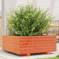 VidaXL Plantenbak 60x60x26,5 cm massief grenenhout wasbruin - thumbnail