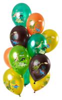 Metallic Ballonnen Set Dinosaurussen Premium - 12 Stuks - thumbnail