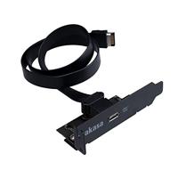 Akasa Low Profile PCI Bracket Adapter USB 3.1 Typ C - zwart - thumbnail