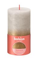 Bolsius stompkaars sunset 13x6.8 cm goud/grijs - thumbnail