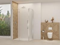 Nisdeur Van Rijn Products ST07 Voor Hoekcabine 120x200 cm 8 mm Helder Glas Incl. Beslag, Greep en Stabilisatiestang Geborsteld RVS - thumbnail