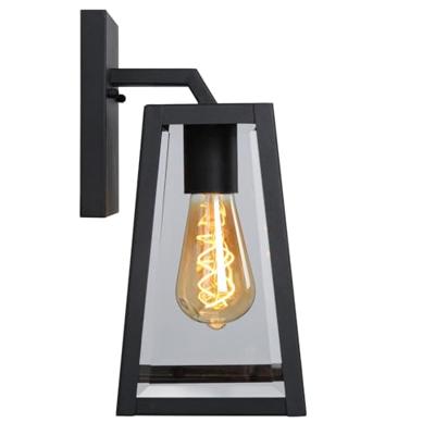Lucide MATSLOT - Wandlamp Binnen/Buiten - 1xE27 - IP23 - Zwart