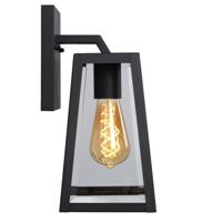 Lucide MATSLOT - Wandlamp Binnen/Buiten - 1xE27 - IP23 - Zwart - thumbnail