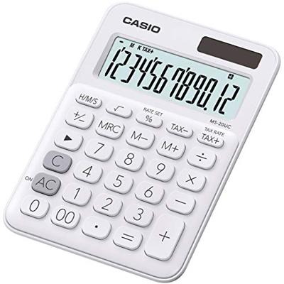 Casio MS-20UC Bureaurekenmachine Wit Aantal displayposities: 12 werkt op zonne-energie, werkt op batterijen (b x h x d) 105 x 23 x 149.5 mm Casio MS-20UC Bureaurekenmachine Wit Aantal displayposities: 12 werkt op zonne-energie, werkt op batterijen (b x h x d) 105 x 23 x 149.5 mm