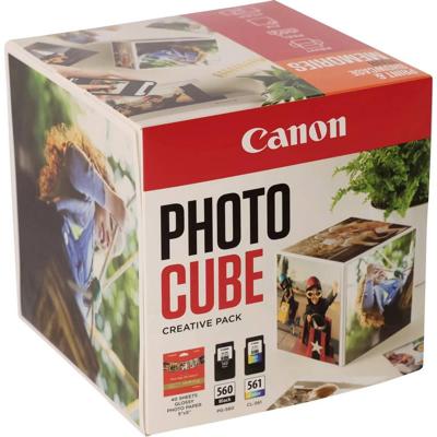 Canon Fotokubusset PG-560+CL-561 Origineel Combipack Zwart, Kleur, Wit, Roze fluorescerend 3713C013 Canon Fotokubusset PG-560+CL-561 Origineel Combipack Zwart, Kleur, Wit, Roze fluorescerend 3713C013