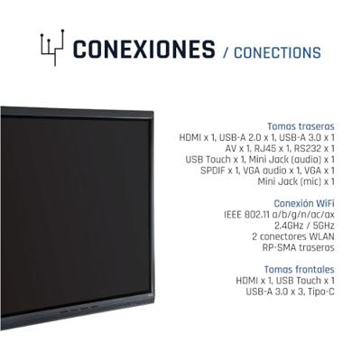 Interactief touchscreen iggual IGG318805 65"