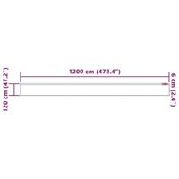 VidaXL Kantgordijn met gordijnen bloemen wit 120 x 1200 cm polyester - thumbnail