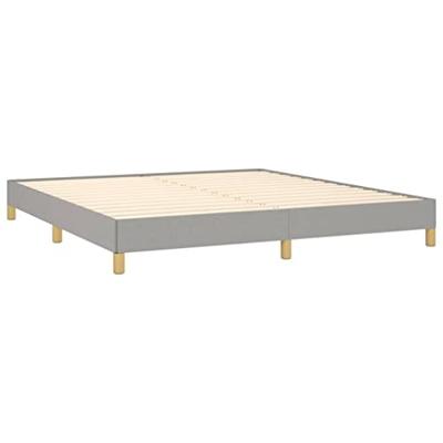 Bedframe zonder matras stof lichtgrijs 180x200 cm
