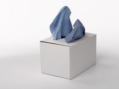 Poetspapier 2-laags verlijmd blauw 42x33cm (240st)