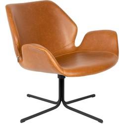 Zuiver Draaibare Fauteuil 'Nikki' Vintage PU leder