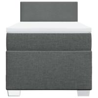 Boxspring met matras stof donkergrijs 90x190 cm - thumbnail