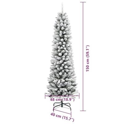 VidaXL Kunstkerstboom met 150 led wit 150 cm pvc en metaal en plastic