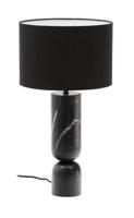 Kave Home Tafellamp 'Vex' Marmer en linnen, 57cm, kleur Zwart - thumbnail