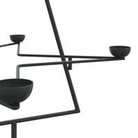 Kerstdecoratie kerstboom 105 cm metaal zwart - thumbnail