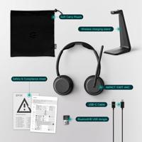 EPOS Impact 1061T ANC On Ear headset Computer Bluetooth Stereo Zwart Noise Cancelling Headset, Incl. oplaad- en dockingstation - thumbnail