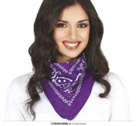 Sjaaltje Lila Zakdoek Denim - thumbnail