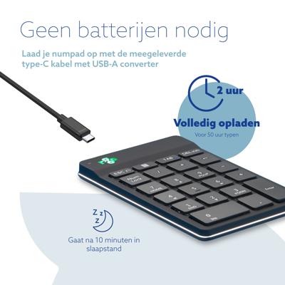 R-Go Tools Numeriek toetsenbord R-Go Numpad Break, ergonomisch numeriek toetsenbord met pauzesoftware, Bluetooth, zwart R-Go Tools Numeriek toetsenbord R-Go Numpad Break, ergonomisch numeriek toetsenbord met pauzesoftware, Bluetooth, zwart